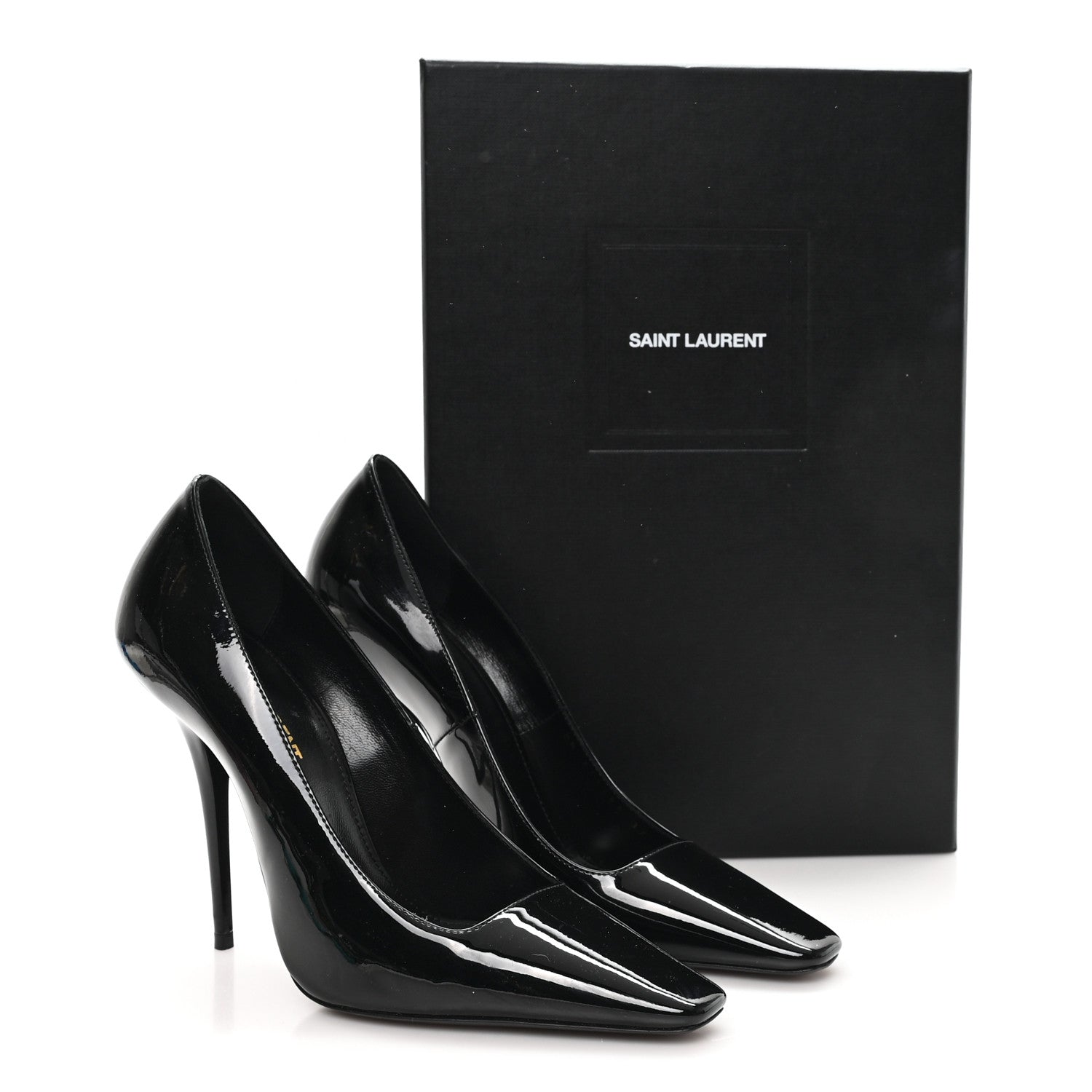 Saint Laurent Patent Instinct Pumps 37 Black 10 of 10