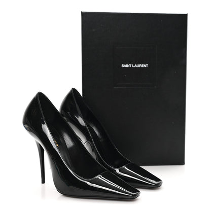 Saint Laurent Patent Instinct Pumps 37 Black 10 of 10