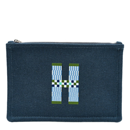 Hermes Toile Small Flat H Natte Case Bleu Abysse 1 of 6