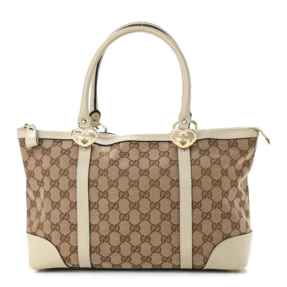 Gucci Monogram Small Lovely Heart Tote White 1 of 11