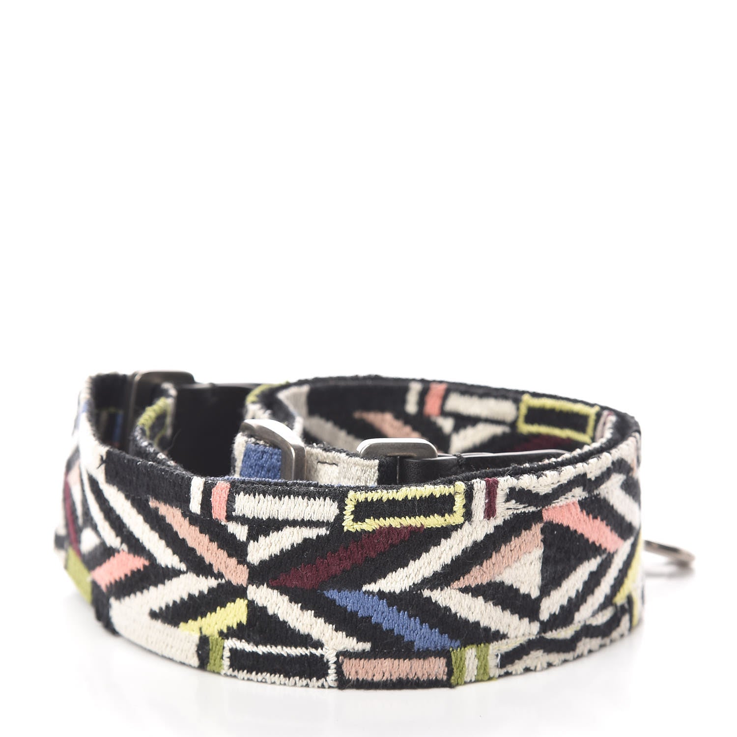 Valentino Garavani Canvas Native Couture Embroidered Rockstud Guitar Strap 2 of 3