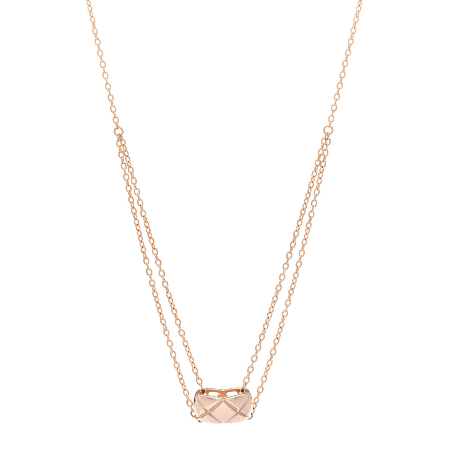 18K Beige Gold Coco Crush Pendant Necklace