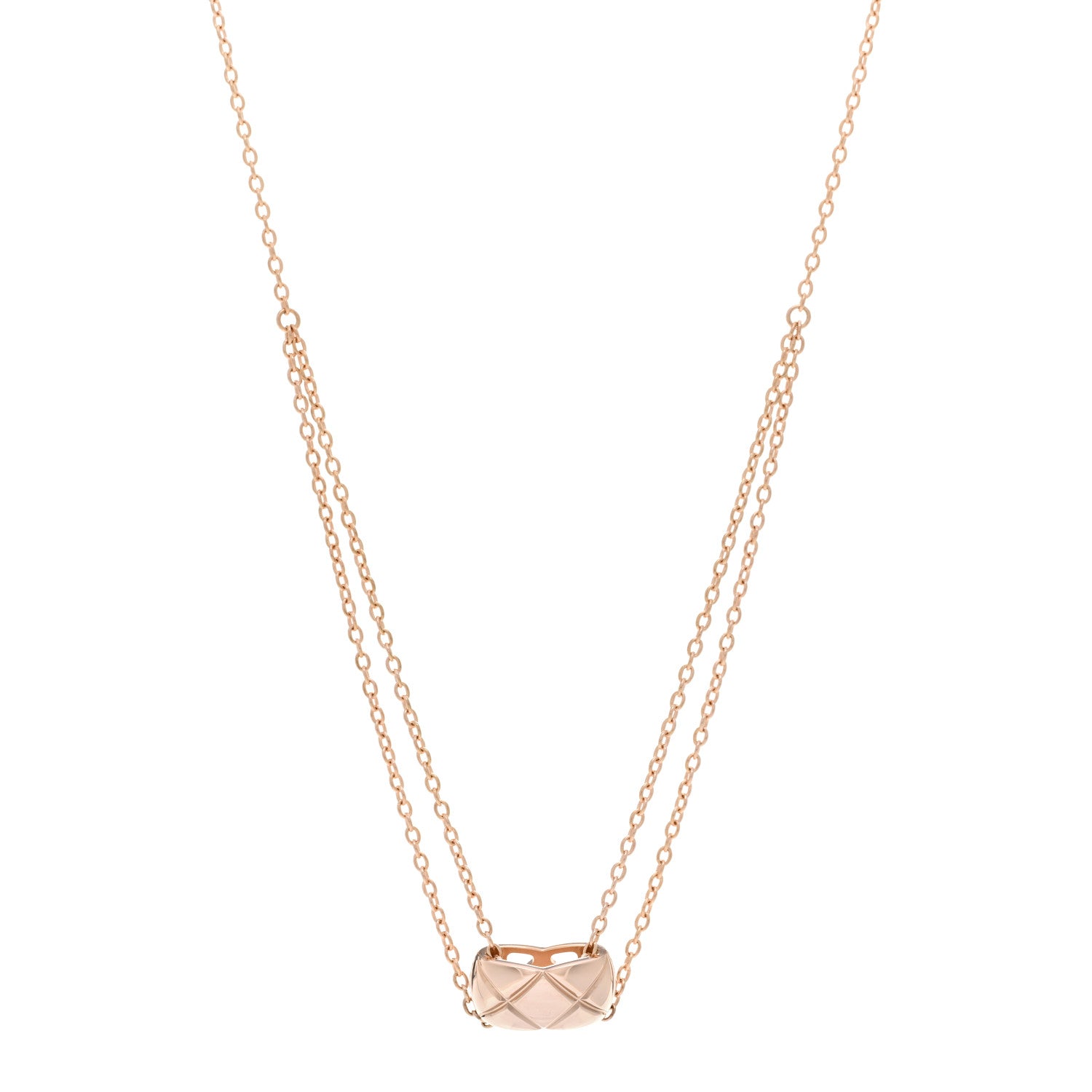 Chanel 18K Beige Gold Coco Crush Pendant Necklace 1 of 4