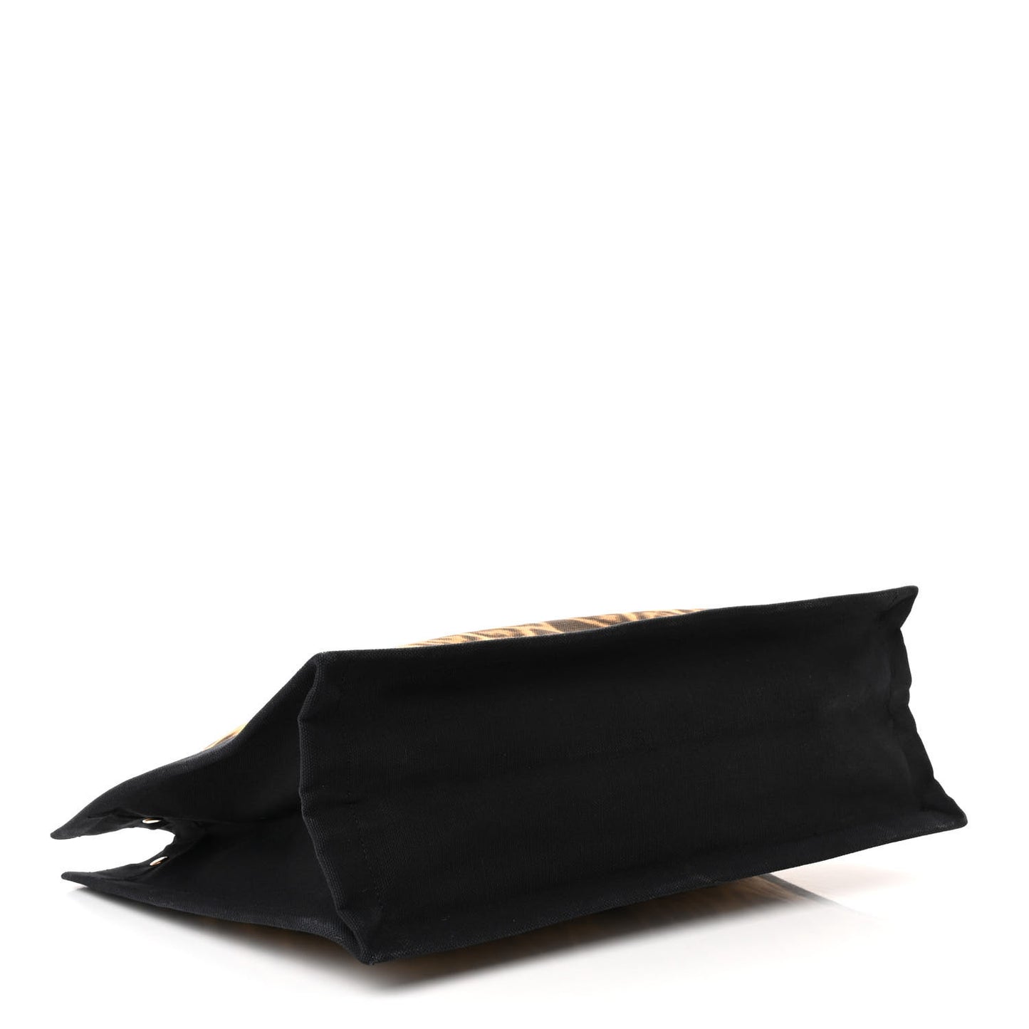 Canvas Calfskin Leopard Print Rive Gauche Noe Tote Natural Black