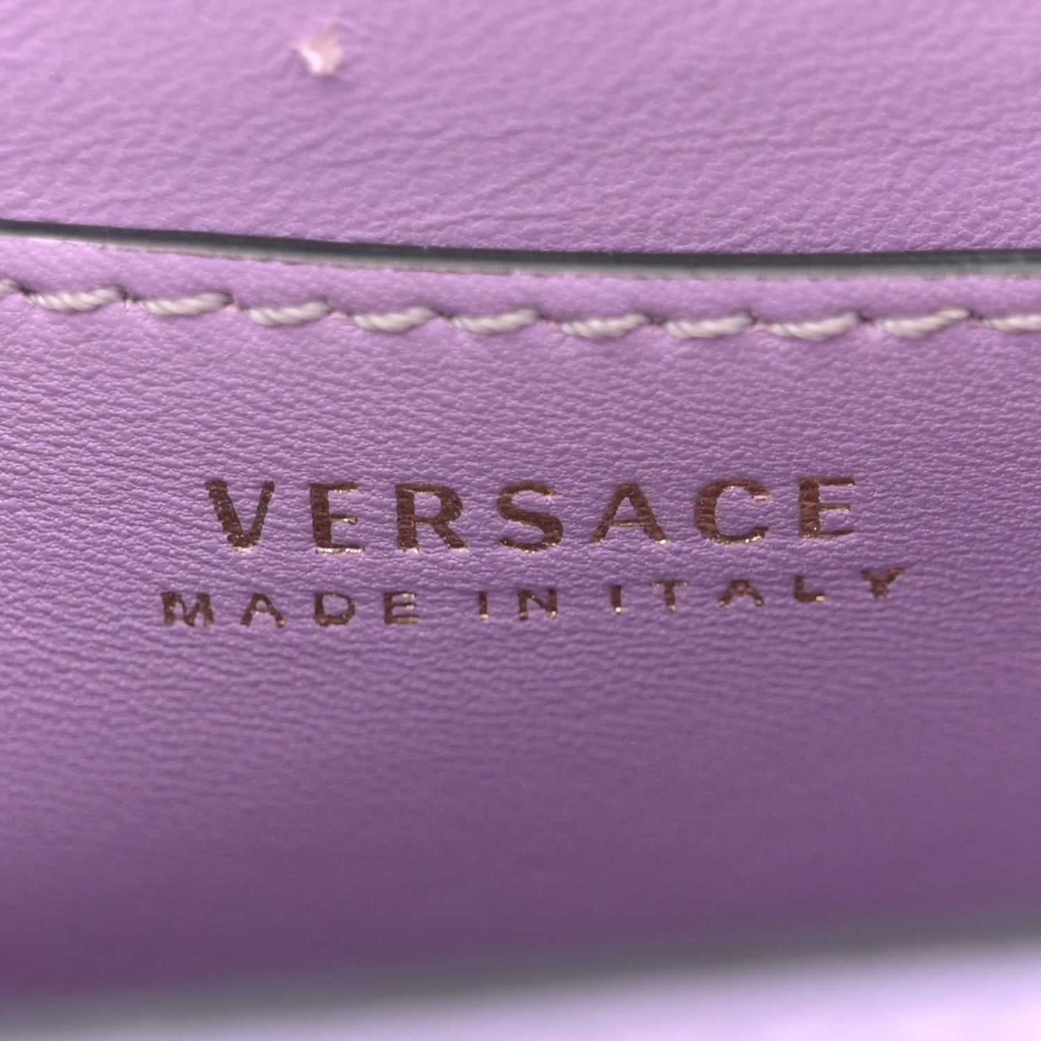 Versace Calfskin Medusa Small Top Handle Handbag Lilac 6 of 11
