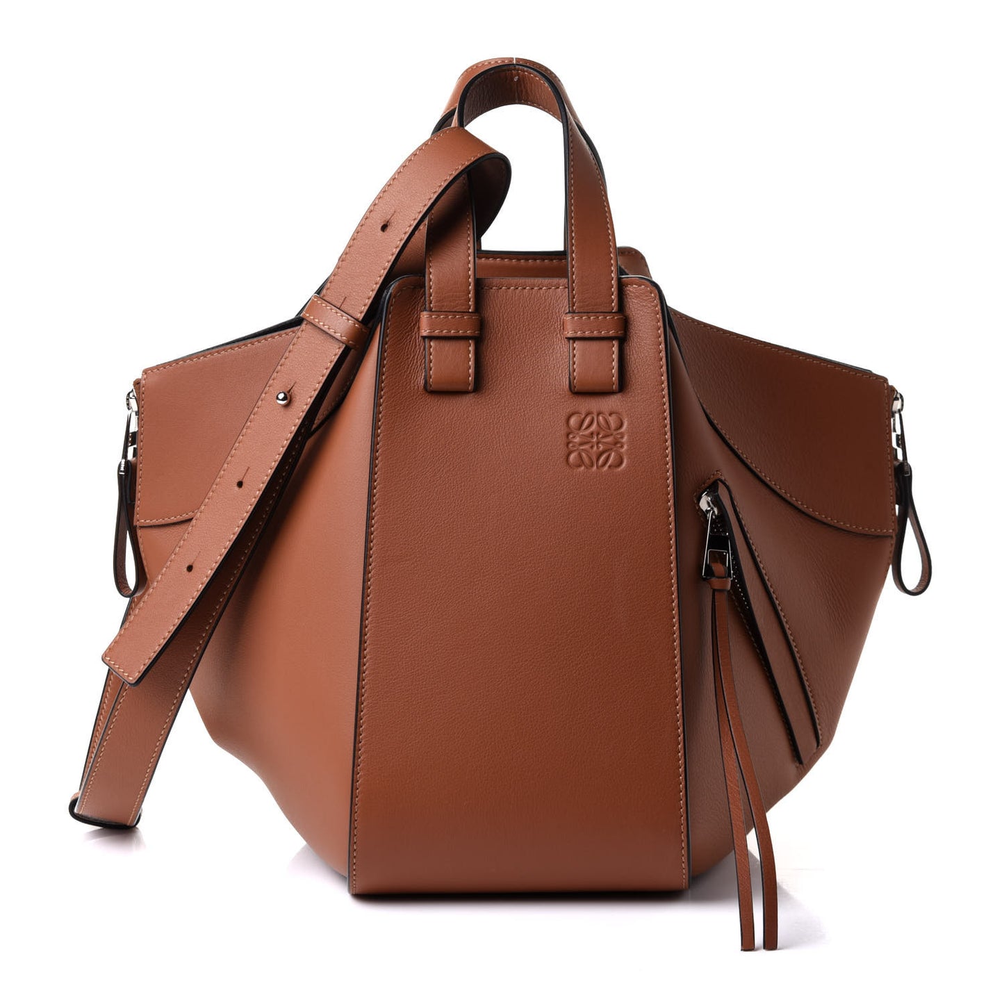 Calfskin Small Hammock Shoulder Bag Tan