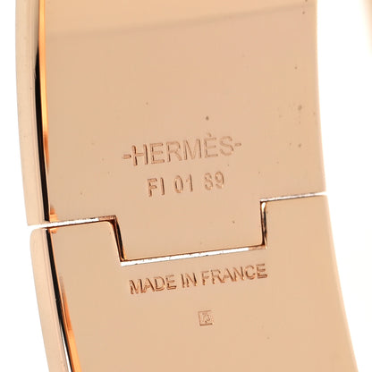 Hermes Enamel Printed Panoplie Equestre Clic H Bracelet GM Pink Delirium 4 of 5