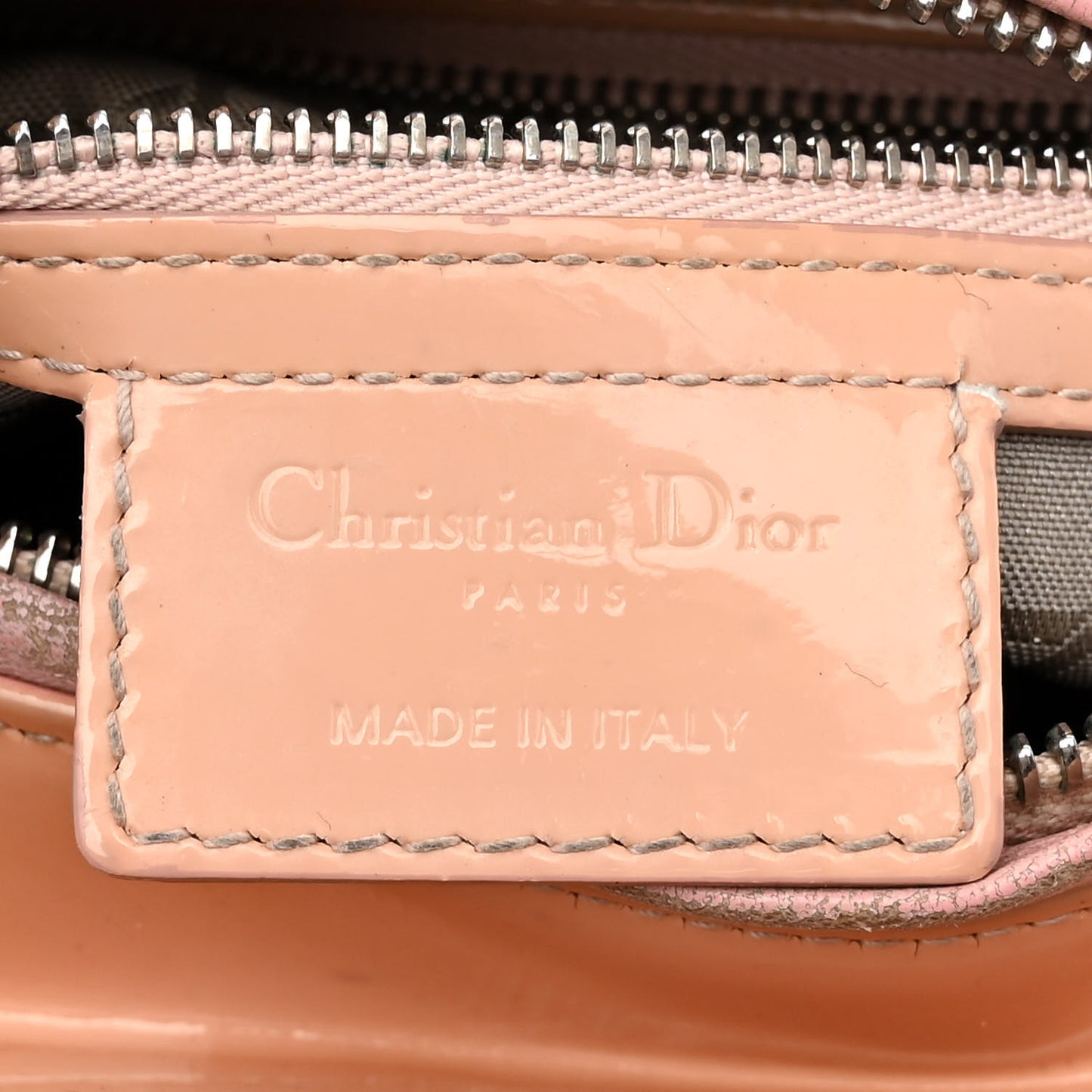 Patent Cannage Medium Lady Dior Rose Clair