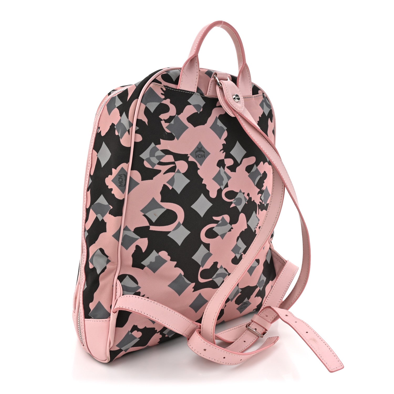 MCM Nylon Camo Backpack Pink Blush 2 of 19