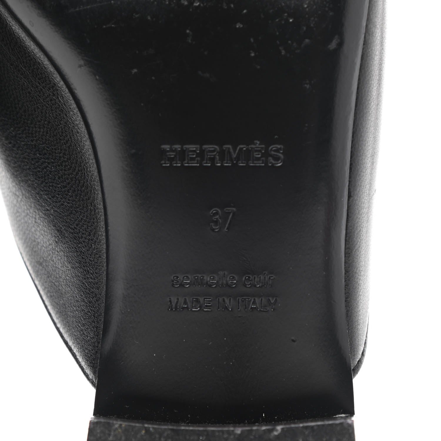 Hermes Goatskin Trocadero Mule 37 Black 7 of 12