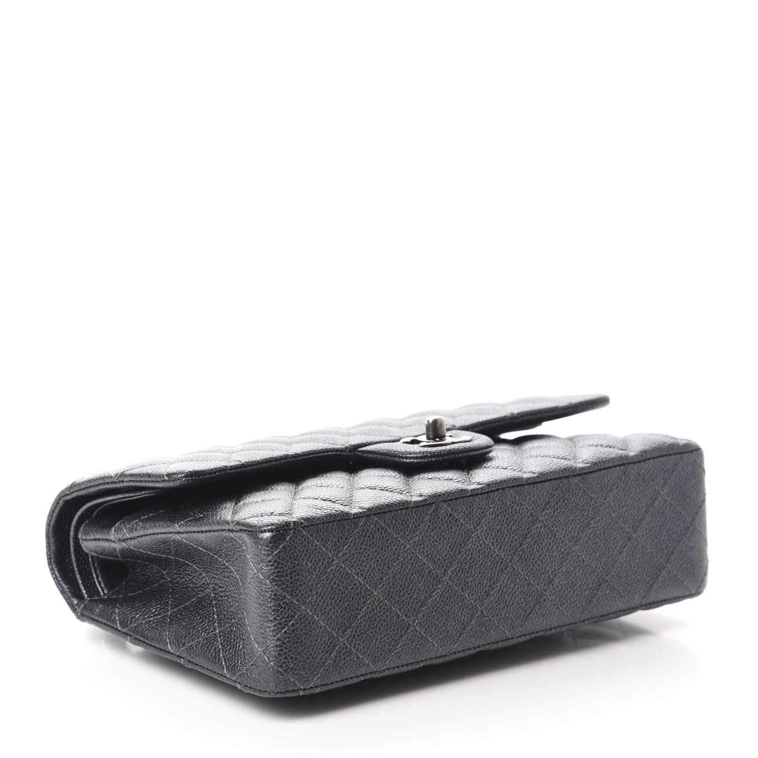 Chanel Iridescent Caviar Quilted Medium Double Flap Black 4 of 13