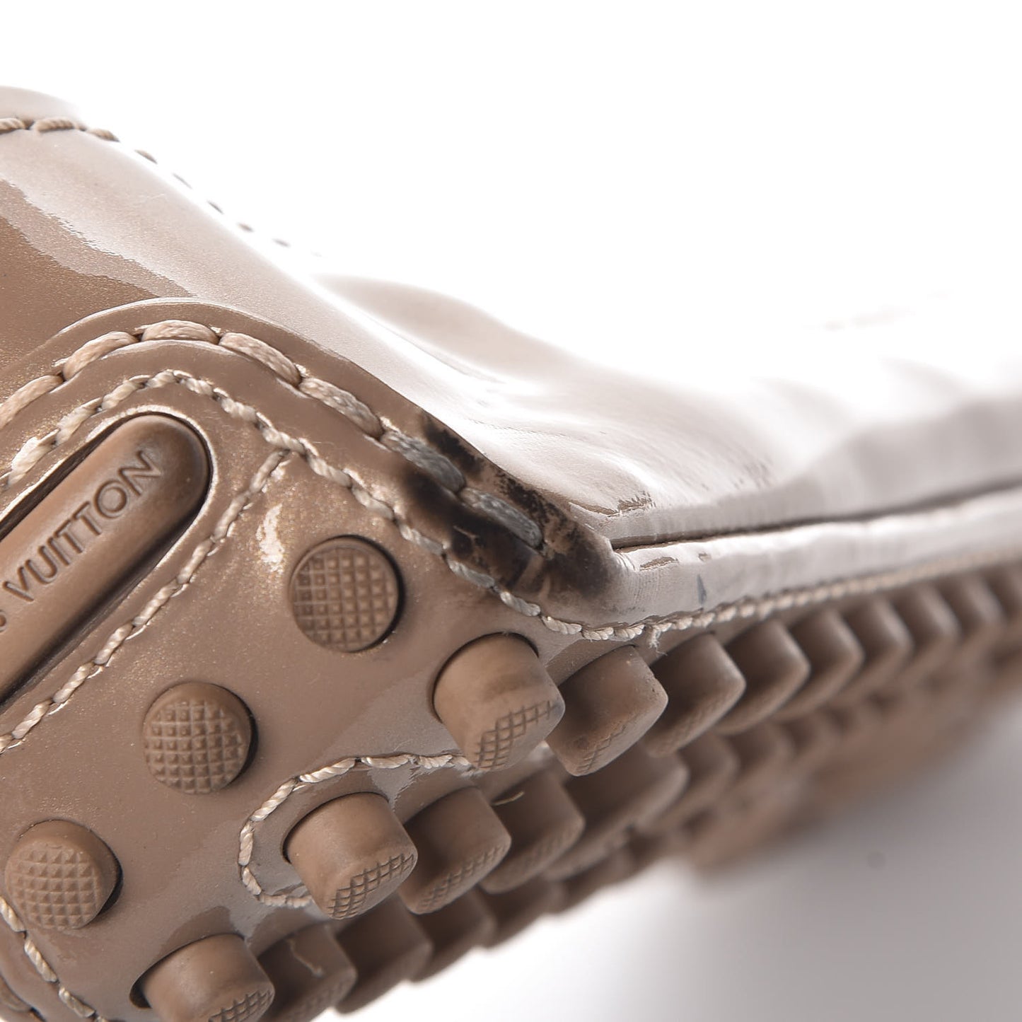 Patent Calfskin Oxford Ballerina Flats 36.5 Rose Poudre