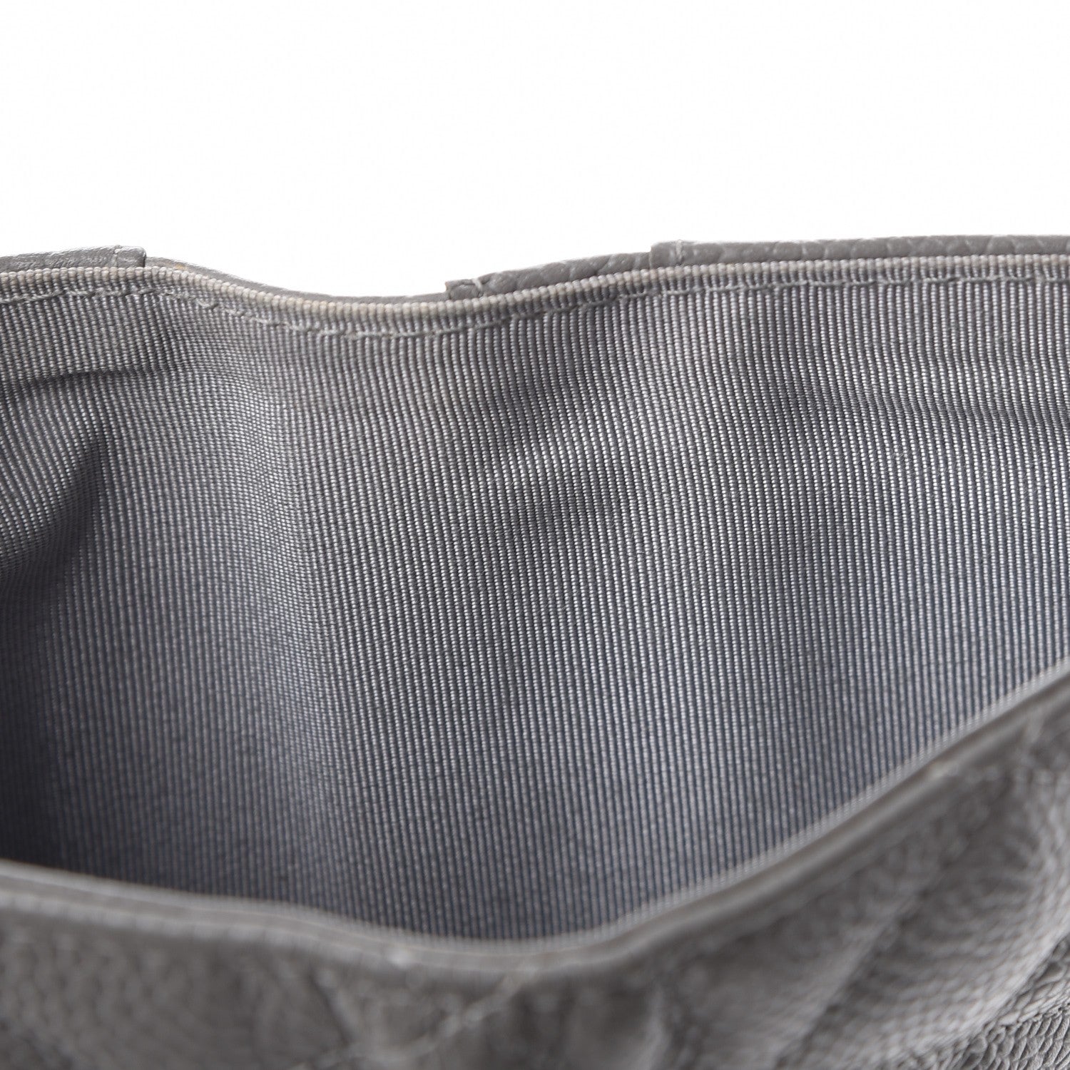 Chanel Caviar Quilted Large Flap Wallet Grey 8 of 12