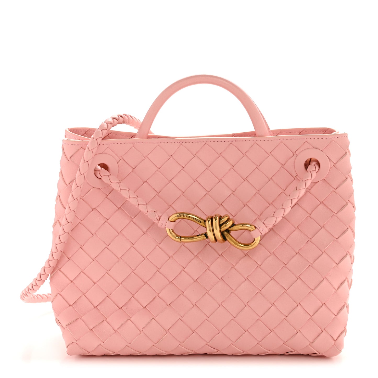 Nappa Intrecciato Small Andiamo Shoulder Bag Lotus