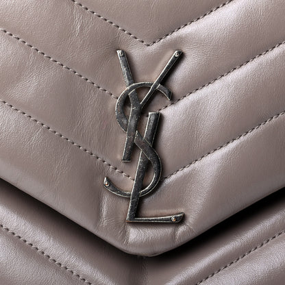 Saint Laurent Calfskin Y Quilted Monogram Medium Loulou Chain Satchel Light Natural 8 of 8