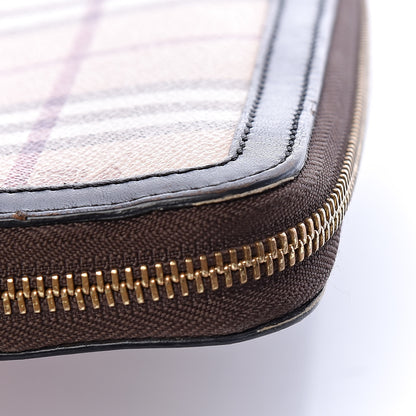 Burberry Haymarket Check Large Ziggy Zip Around Wallet Chocolate 8 of 12