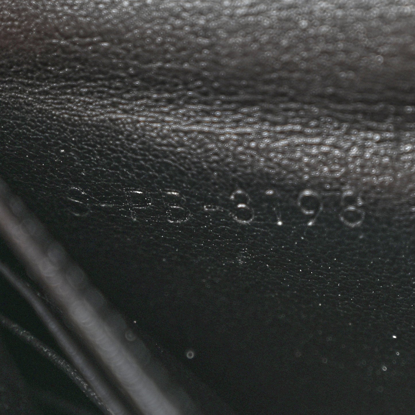 Grained Calfskin Large Flap Wallet Black