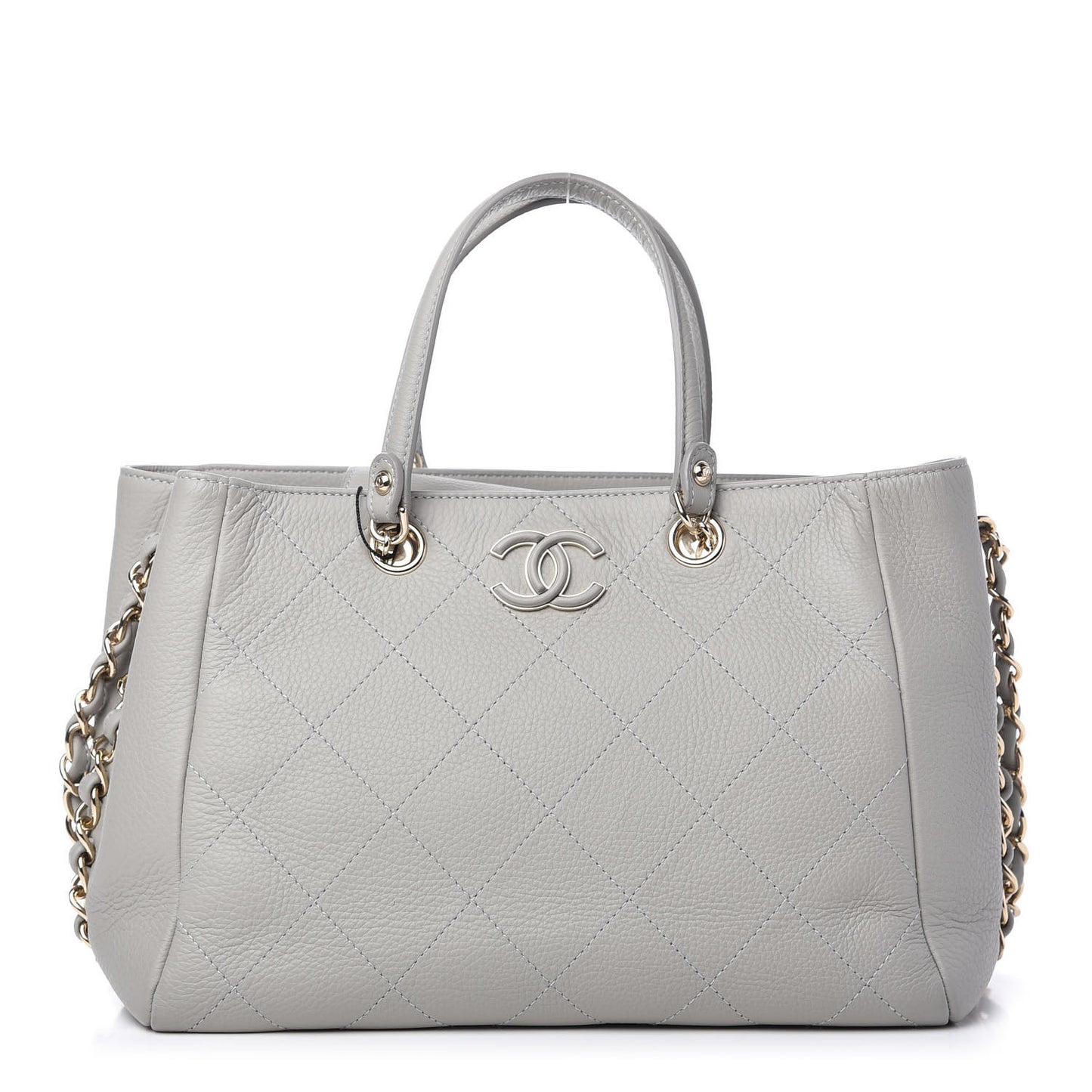 Bullskin Stitched Small Shopping Bag Grey