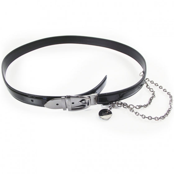 Gucci Patent Chain Belt Black 38 1 of 5