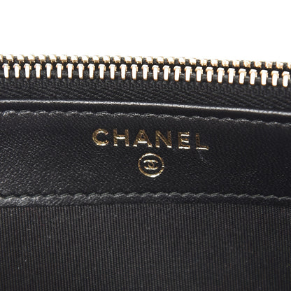 Chanel Lambskin Quilted Small Boy Clutch With Chain Black 6 of 9