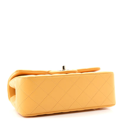 Chanel Lambskin Quilted Mini Top Handle Rectangular Flap Yellow 4 of 11