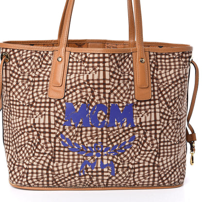 MCM Visetos Medium Liz Reversible Shopper Tote Cognac 18 of 18