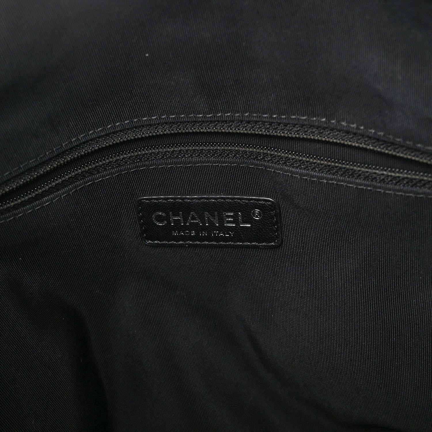 Chanel Metallic Calfskin Quilted Large Chain Me Hobo Dark Grey 6 of 10