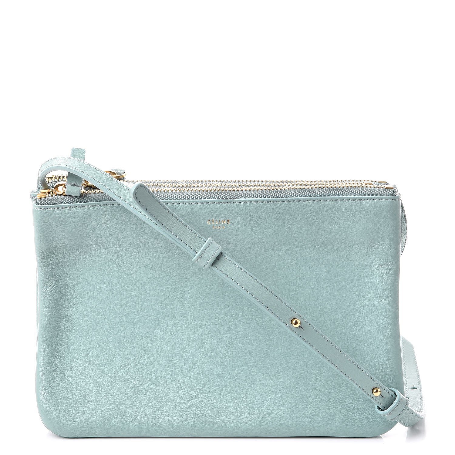Celine Smooth Lambskin Small Trio Crossbody Bag Jade 1 of 8