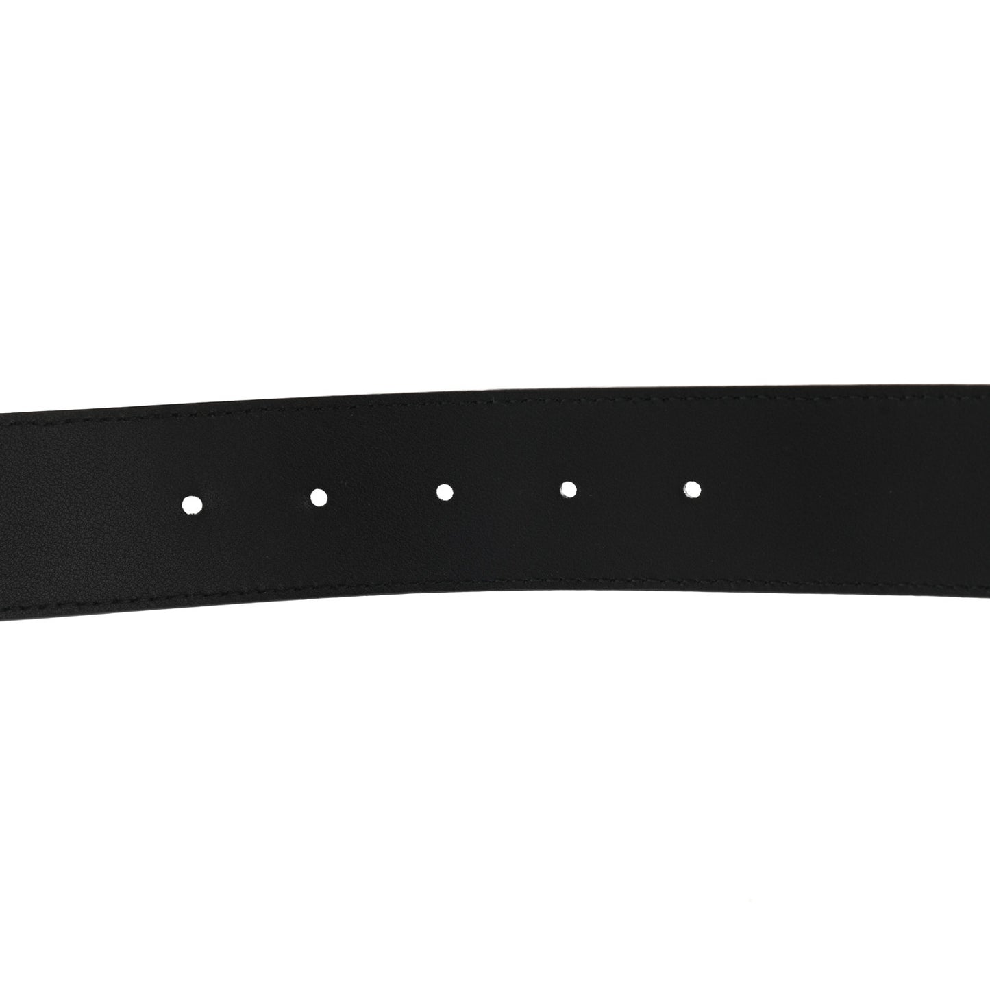 Textured Dollar Calfskin Nickel Double G 40mm Belt 95 38 Black