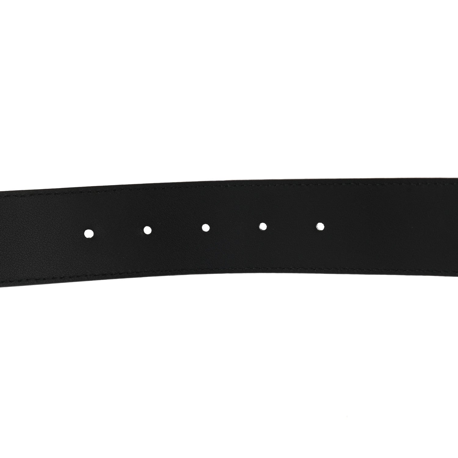Gucci Textured Dollar Calfskin Nickel Double G 40mm Belt 95 38 Black 4 of 5