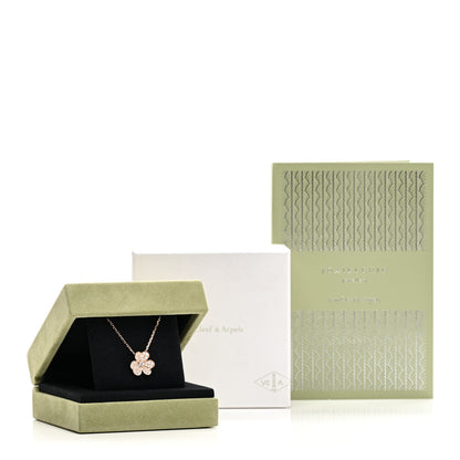 Van Cleef & Arpels 18K Rose Gold Diamond Small Frivole Pendant Pave Necklace 6 of 6
