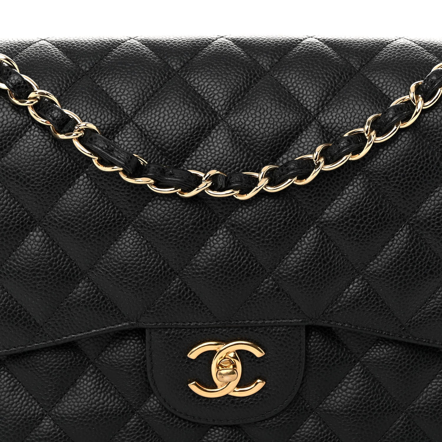 Chanel Caviar Quilted Jumbo Double Flap Black 8 of 10