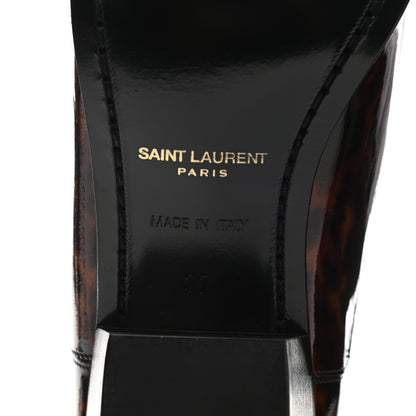 Saint Laurent Patent Tartaruga Chelsea Boots 37 Manto Naturale 6 of 10