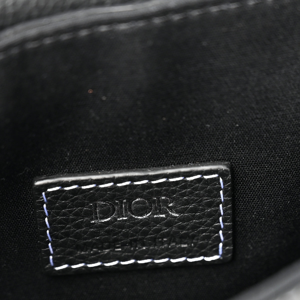 Christian Dior X KAWS Grained Calfskin Saddle Pouch Black 5 of 8