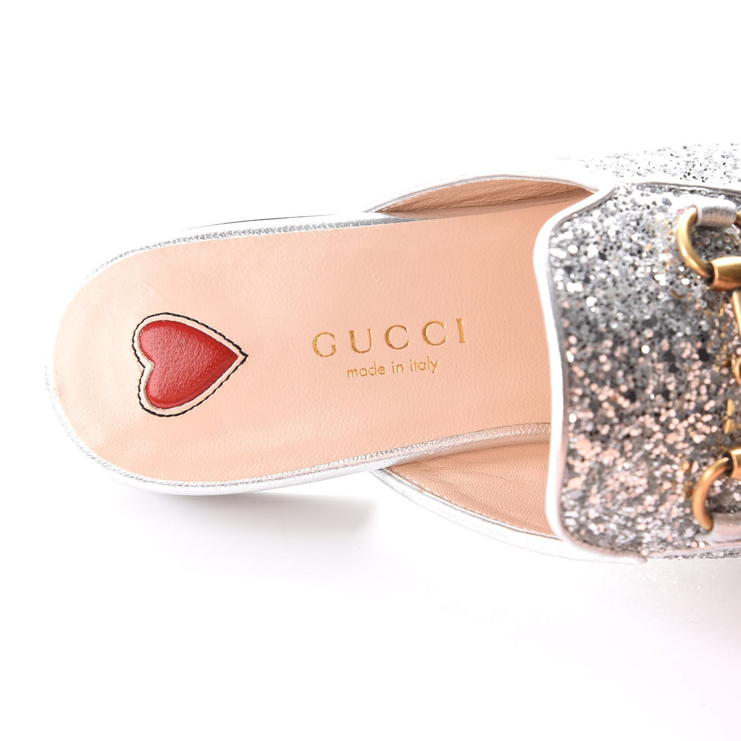 Glitter Womens Princetown Slippers 35 Silver