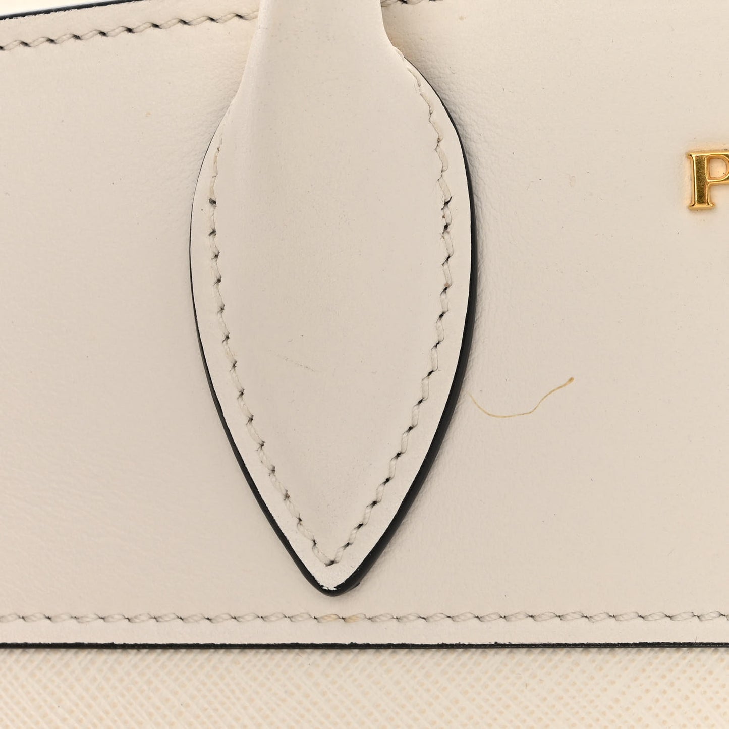 Saffiano City Calfskin Bibliothèque Top Handle White