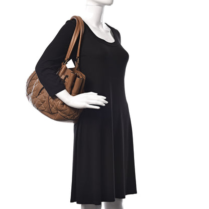 Burberry Lambskin Quilted Enmore Tote Brown 2 of 16