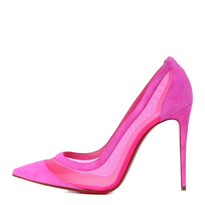 Christian Louboutin Veau Velours Rete Galativi 100 Pumps 40 Diva 1 of 5