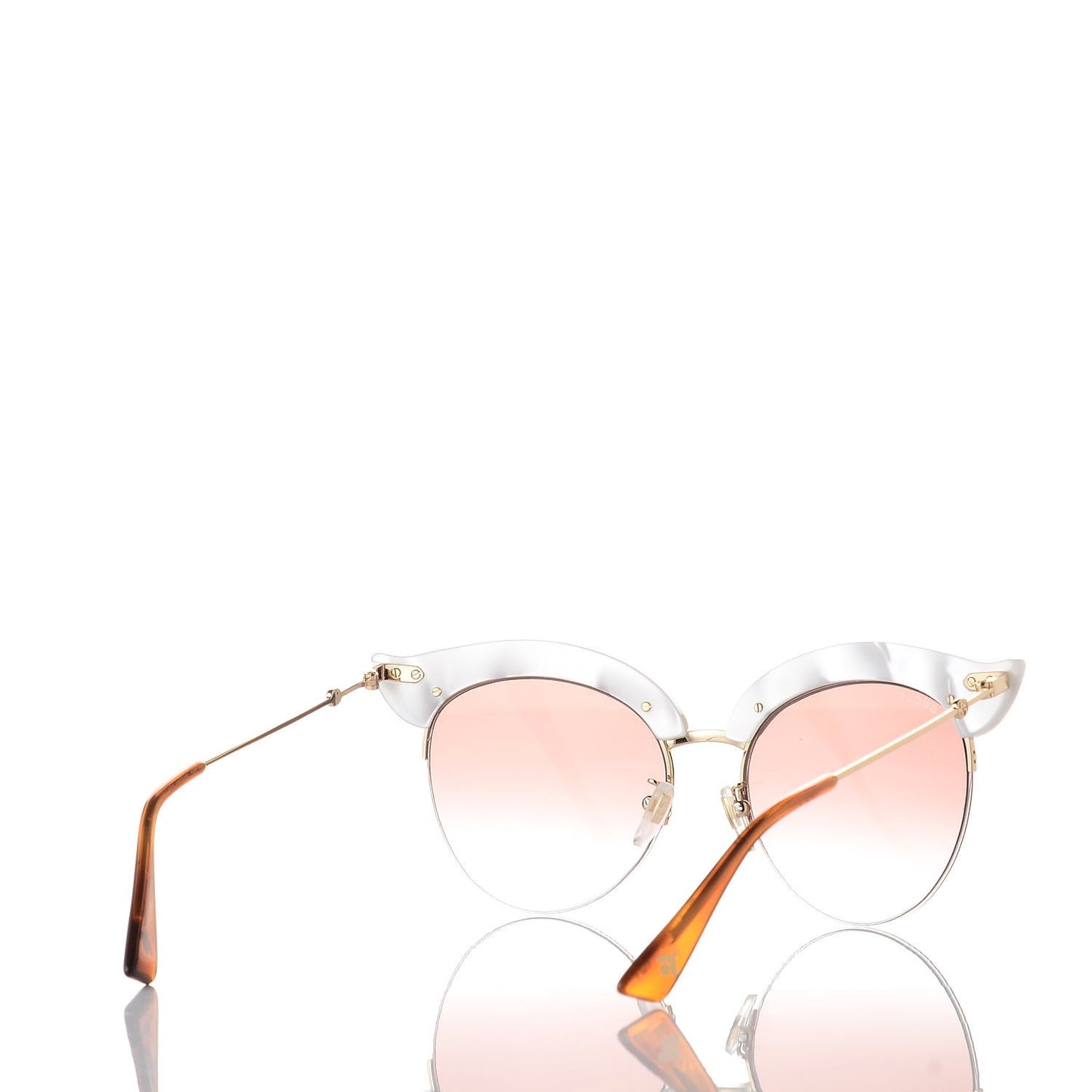 Pearl Cat Eye Sunglasses GG0212S White
