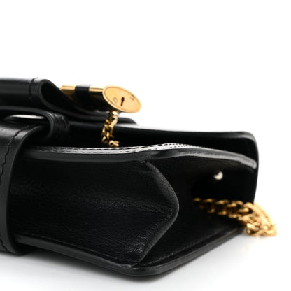 Chloe Shiny Goatskin Calfskin Mini Aby Chain Shoulder Bag Black 10 of 10
