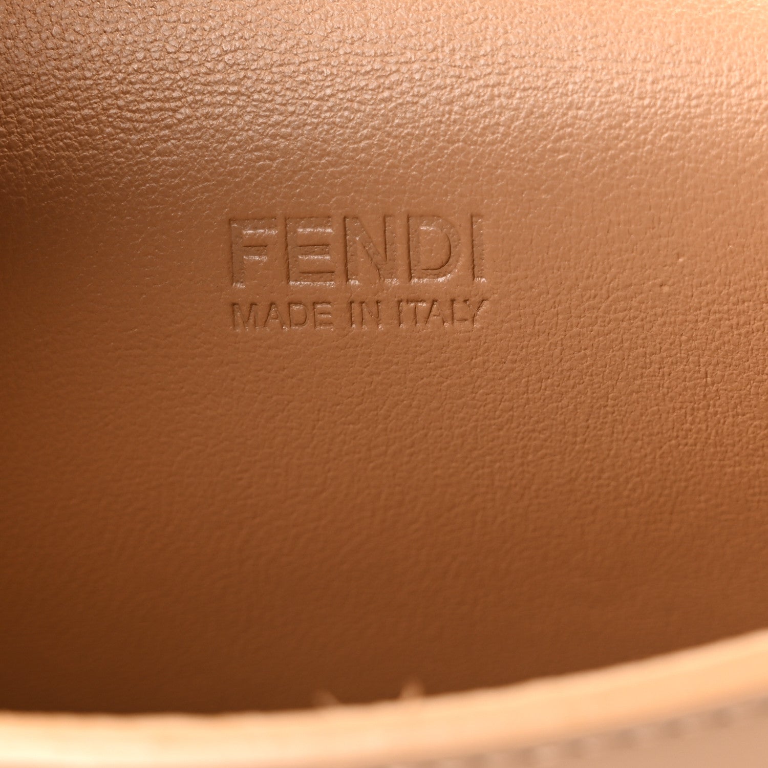 Fendi Vitello King Mini Cookie Hobo Bag Miele Scuro 6 of 10