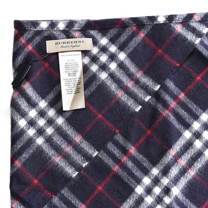 Burberry Cashmere Vintage Check Bandana Scarf Blue 2 of 2
