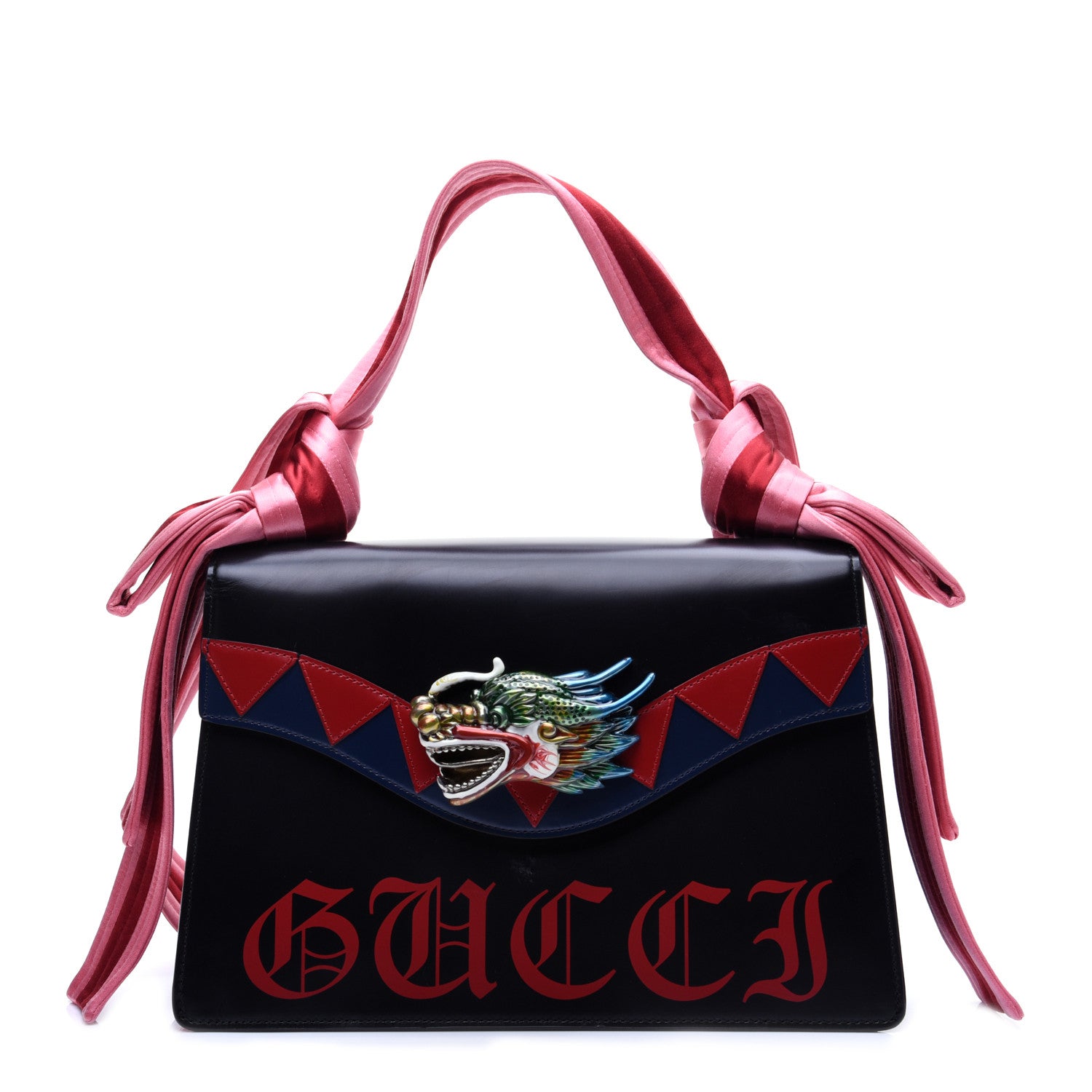 Gucci Calfskin Naga Dragon Small Shoulder Bag Black 1 of 15