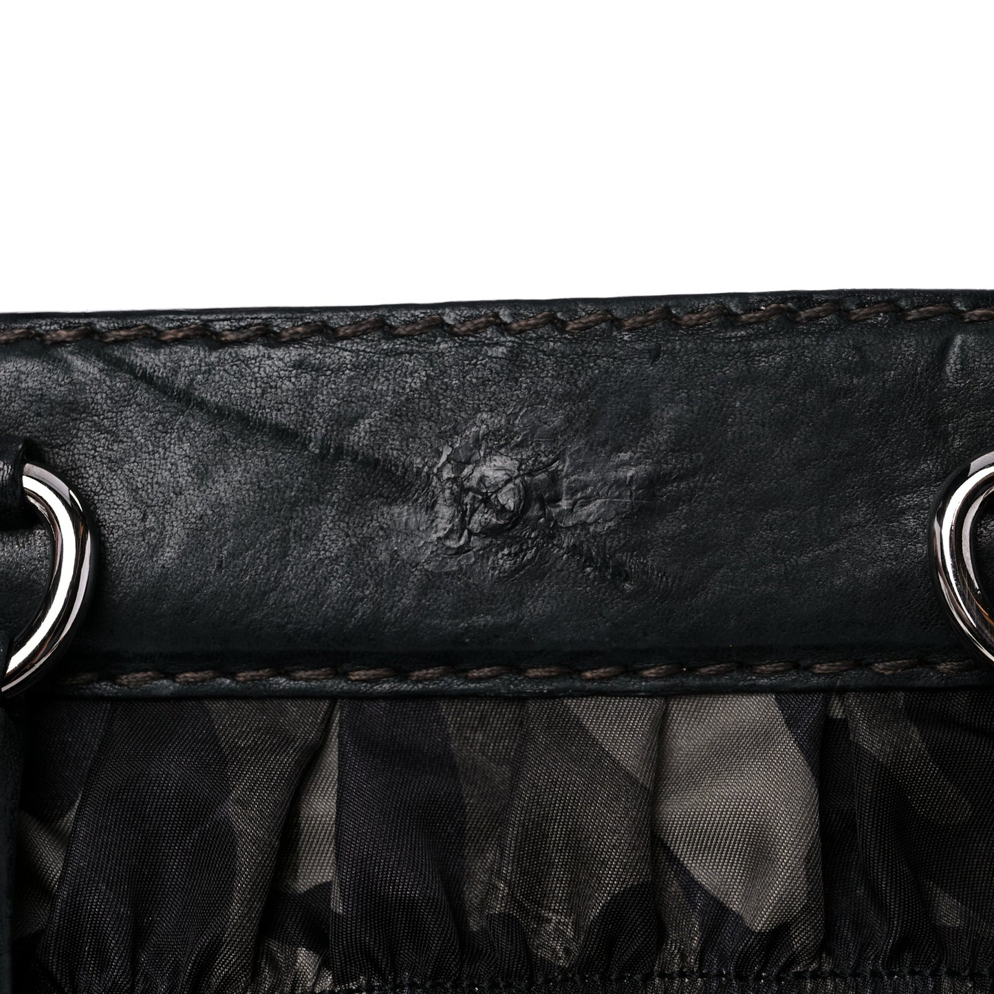 Tessuto Nylon Gaufre Camouflage Tote Fumo