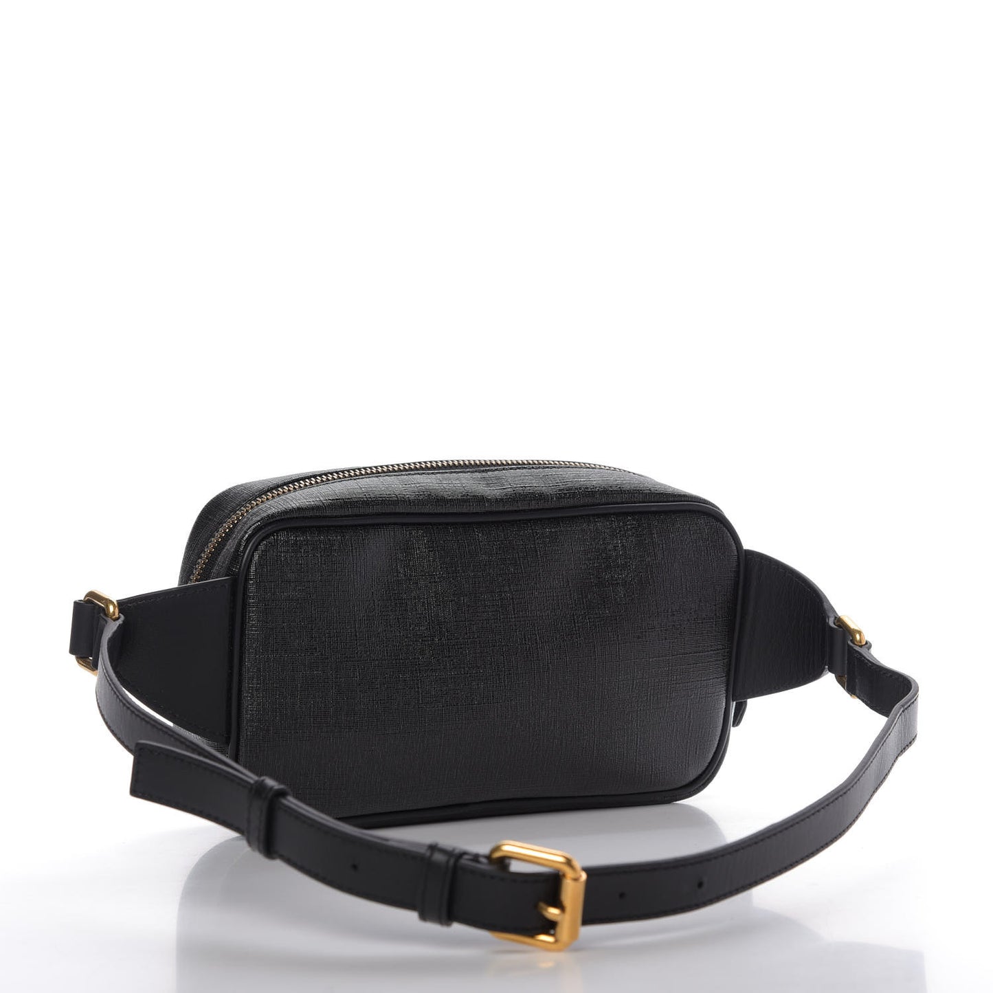 Grained Calfskin 90's Logo Belt Bag Black