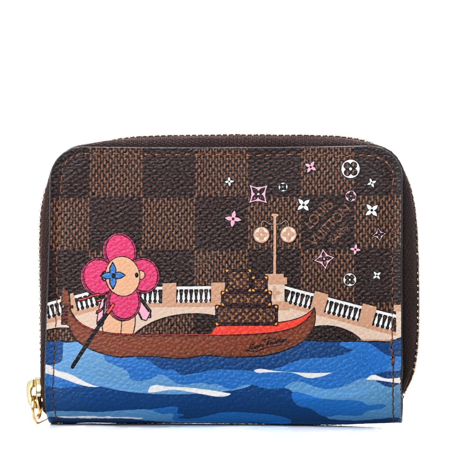 Damier Ebene 2019 Christmas Animation Zippy Coin Purse Blue