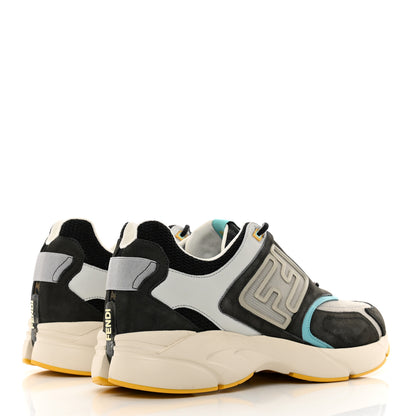 Fendi Nubuck Mesh FF Mens Faster Sneakers 11 Lava Stone 4 of 9