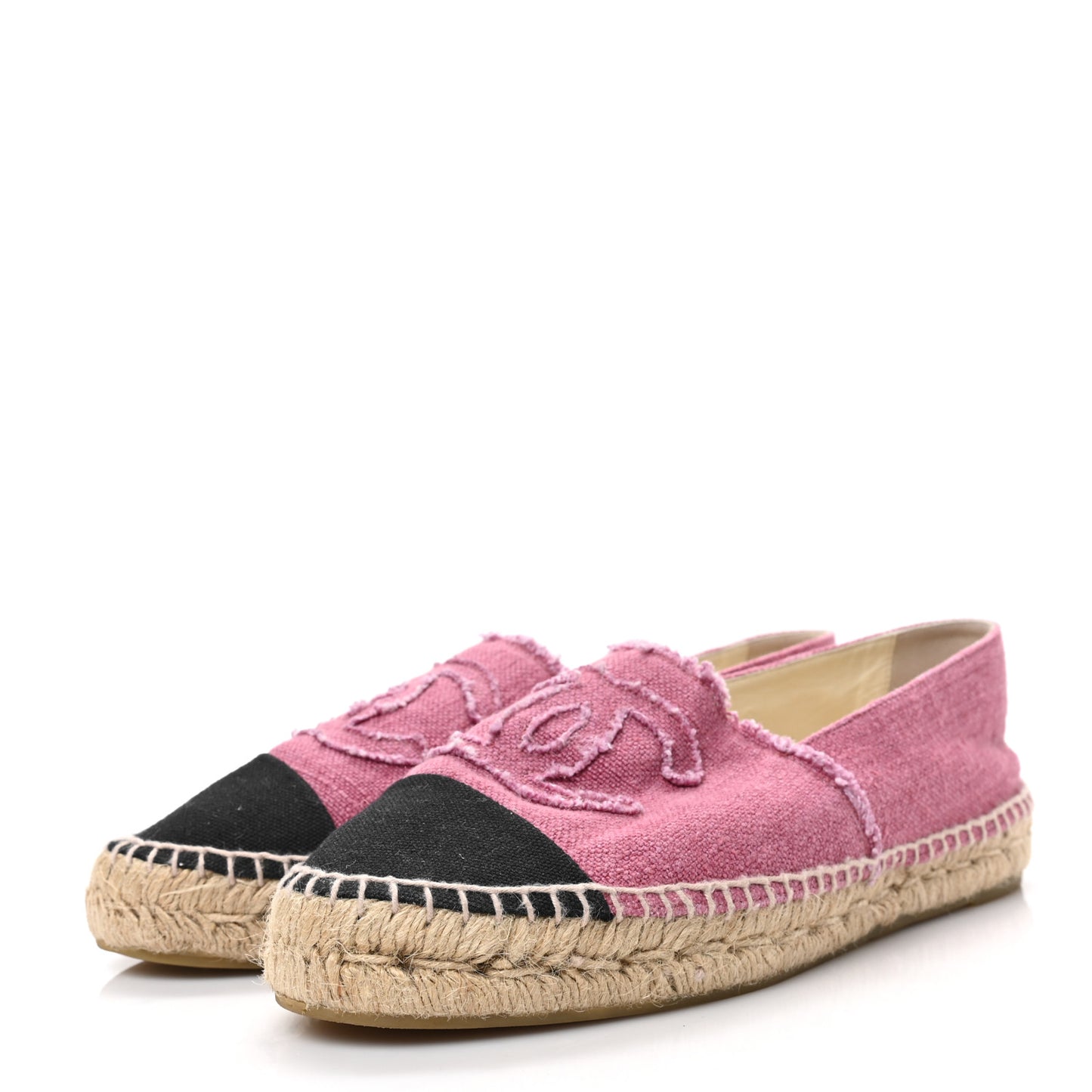 Linen CC Espadrilles 41 Pink Black
