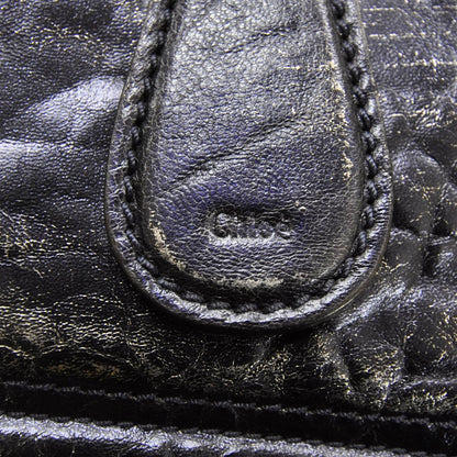 Chloe Leather Large Bay Tote Metallic Navy 10 of 10