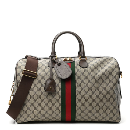 Gucci X BALENCIAGA BB Supreme Monogram Web Medium Ophidia Carry-On Duffle Bag Beige New Acero 1 of 6